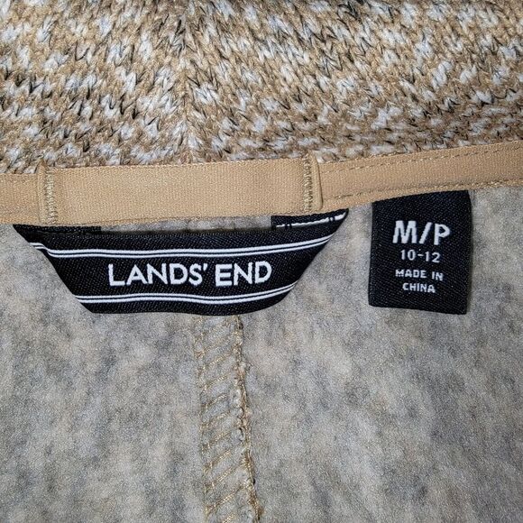 Lands' End asymmetric moto knit jacket size M/P (10-12) medium petite - Picture 7 of 8